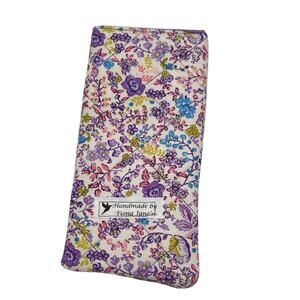 Copied - Handmade Quilted Eyeglass Case Red Chrysanthemum Pattern NEW